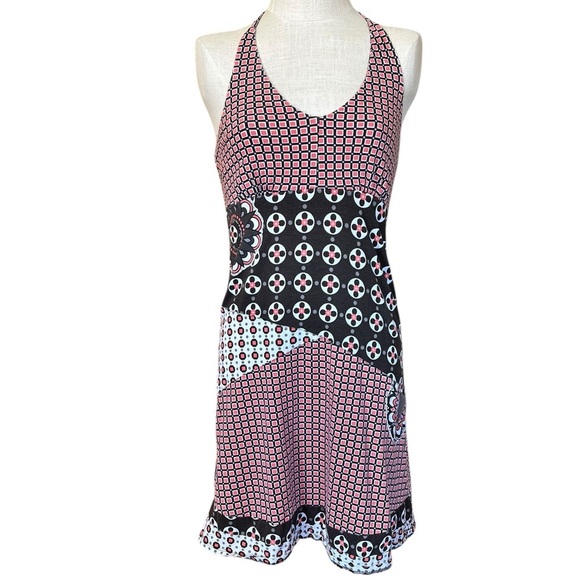 PrAna Medium Halter Boho Chic Summer Dress Casual Beachy Vacation - Picture 2 of 8